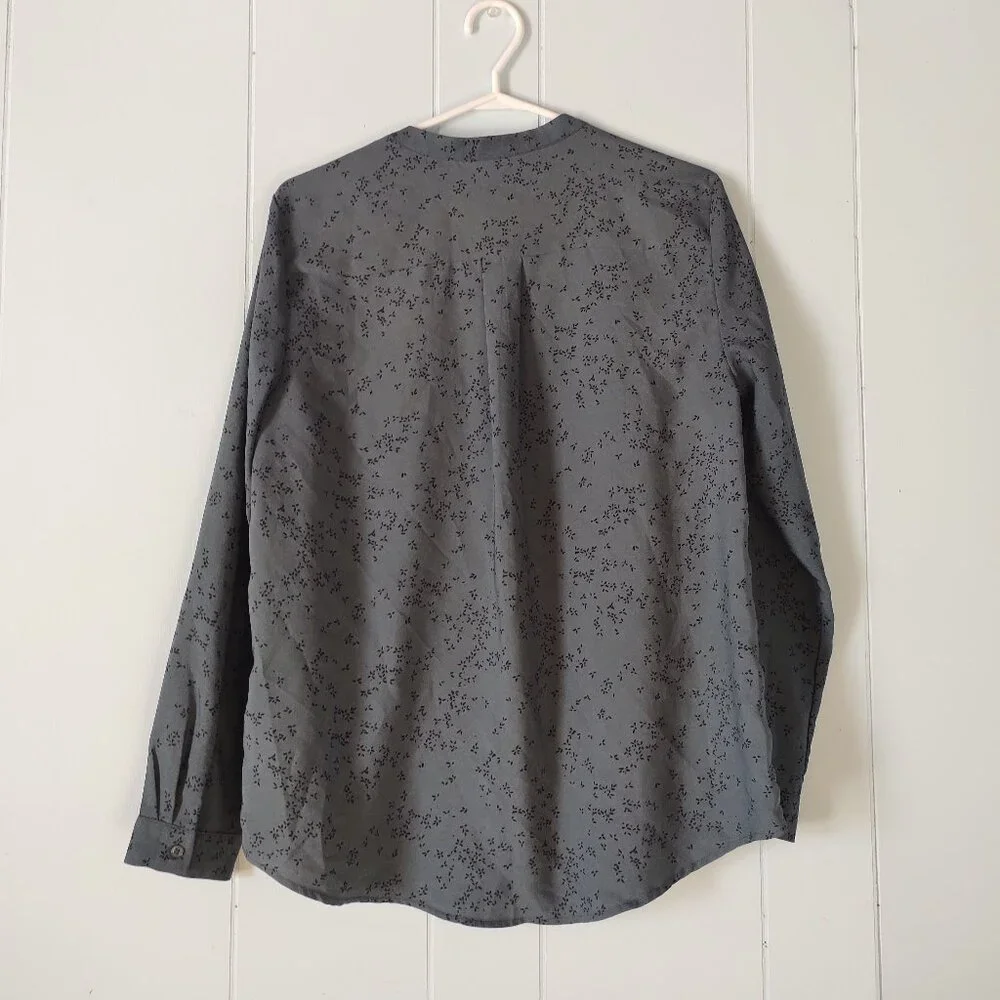 Hilary Radley Long Sleeve Printed Popover Blouse - Picture 2 of 7